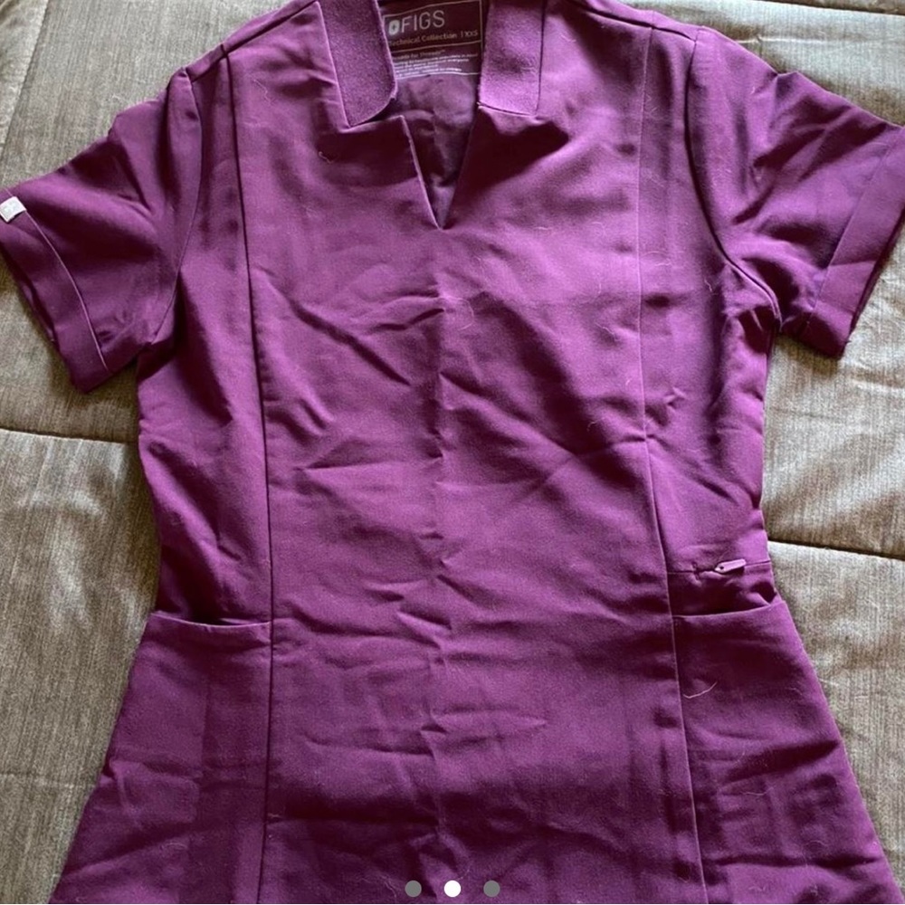 limited edition purple figs scrub set